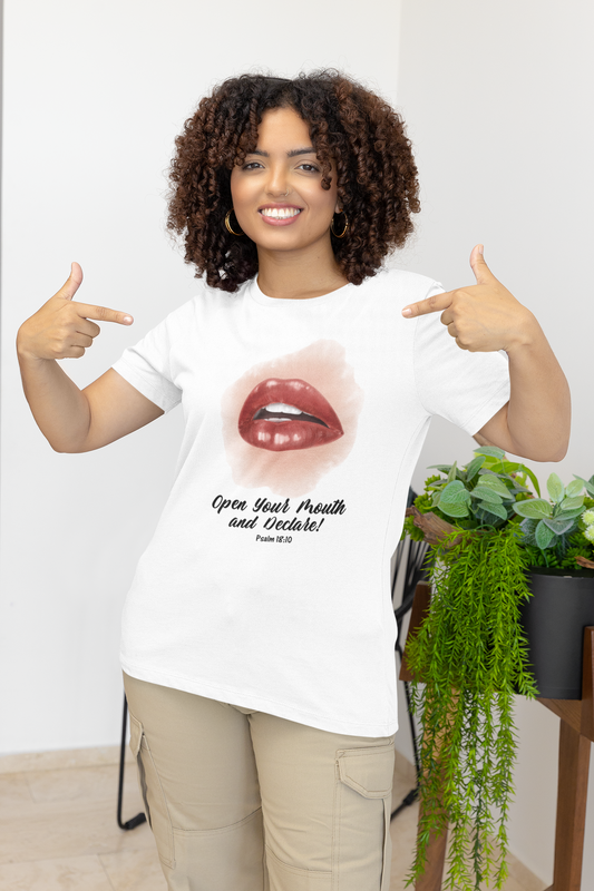 Open Your Mouth and Declare Unisex Jersey Short Sleeve Tee