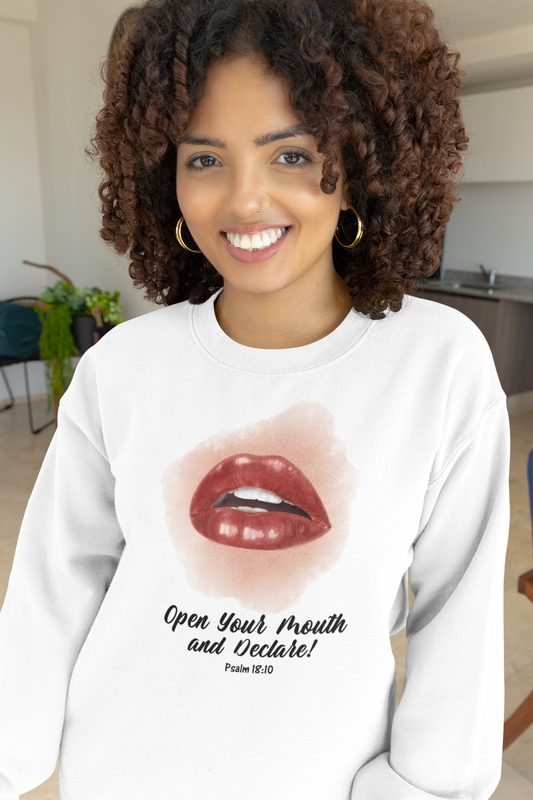 Open your Mouth and Declare Heavy Blend™ Crewneck Sweatshirt